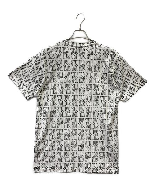 stussy（ステューシー）stussy (ステューシー) 半袖カットソー ホワイト×ブラック サイズ:Lの古着・服飾アイテム
