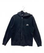 stussyステューシー）の古着「ジップパーカー」｜ブラック