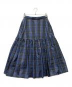 JOURNAL STANDARDジャーナルスタンダード）の古着「メモリーチェックスカート」｜ネイビー×ブラック
