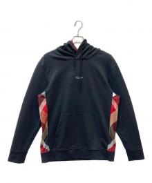 BLACK LABEL CRESTBRIDGE（ブラックレーベル クレストブリッジ）の古着「サイドパネルチェックパーカー」｜ブラック