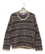 COMME des GARCONS HOMMEコムデギャルソン オム）の古着「薄手ニット」｜ブラウン×ブルー