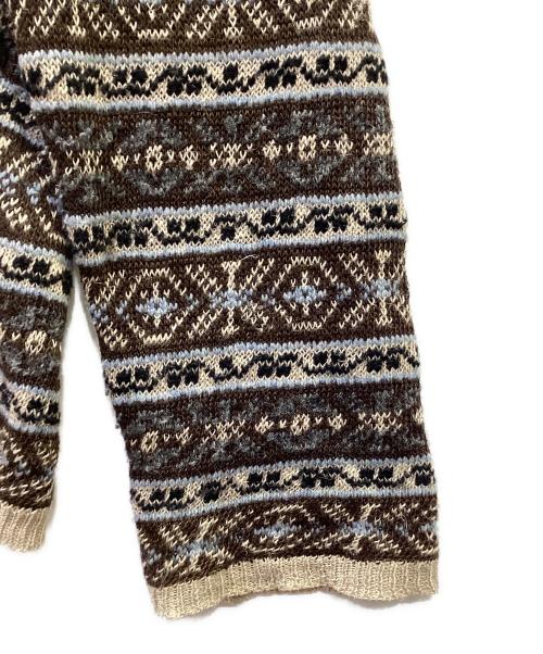 COMME des GARCONS HOMME（コムデギャルソン オム）COMME des GARCONS HOMME (コムデギャルソン オム) 薄手ニット ブラウン×ブルー サイズ:記載なしの古着・服飾アイテム