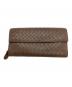 中古・古着 BOTTEGA VENETA (ボッテガベネタ) 長財布 ブラウン：7000円