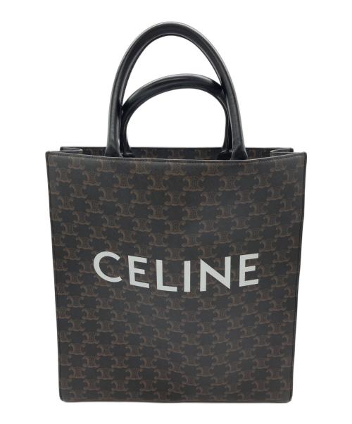 CELINE（セリーヌ）CELINE (セリーヌ) ハンドバッグ ブラック×ブラウンの古着・服飾アイテム
