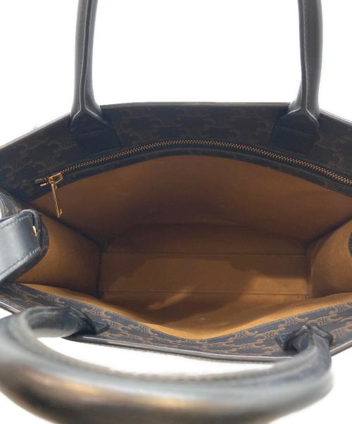 CELINE（セリーヌ）CELINE (セリーヌ) ハンドバッグ ブラック×ブラウンの古着・服飾アイテム