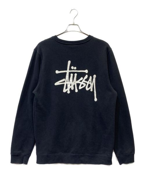 stussy（ステューシー）stussy (ステューシー) ロゴプリントスウェット ブラック サイズ:Lの古着・服飾アイテム