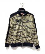 PUMAプーマ）の古着「トラックジャケット」｜ブラック×グリーン