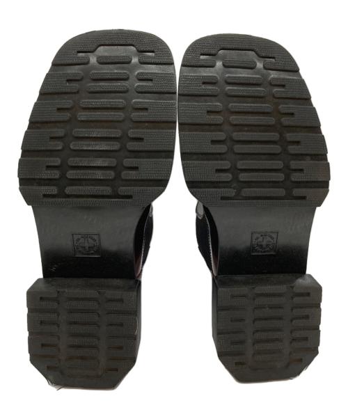 Dr.Martens（ドクターマーチン）Dr.Martens (ドクターマーチン) スクエアトゥブーツ ボルドー×ブラック サイズ:38の古着・服飾アイテム