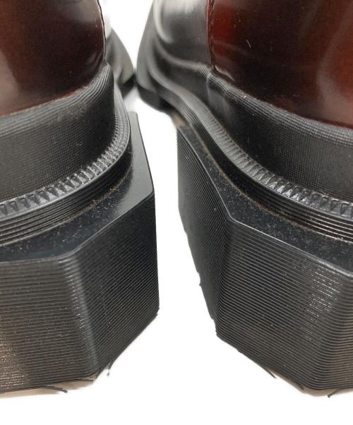 Dr.Martens（ドクターマーチン）Dr.Martens (ドクターマーチン) スクエアトゥブーツ ボルドー×ブラック サイズ:38の古着・服飾アイテム