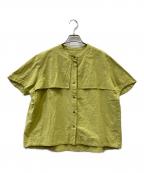 kelenケレン）の古着「リネンブラウス」｜黄緑