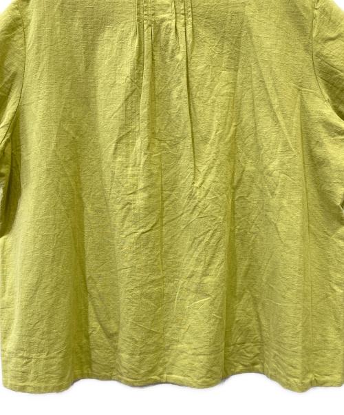 kelen（ケレン）kelen (ケレン) リネンブラウス 黄緑 サイズ:FREEの古着・服飾アイテム