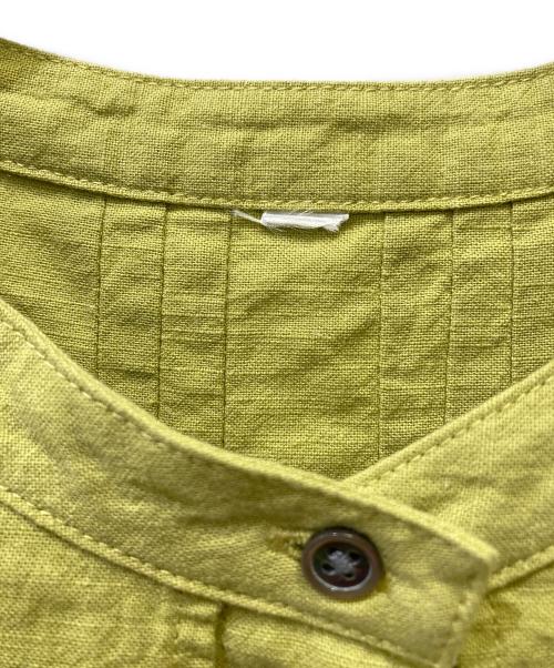 kelen（ケレン）kelen (ケレン) リネンブラウス 黄緑 サイズ:FREEの古着・服飾アイテム