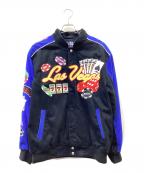 JH Designジェイエイチデザイン）の古着「レーシングジャケット」｜ブラック×ブルー