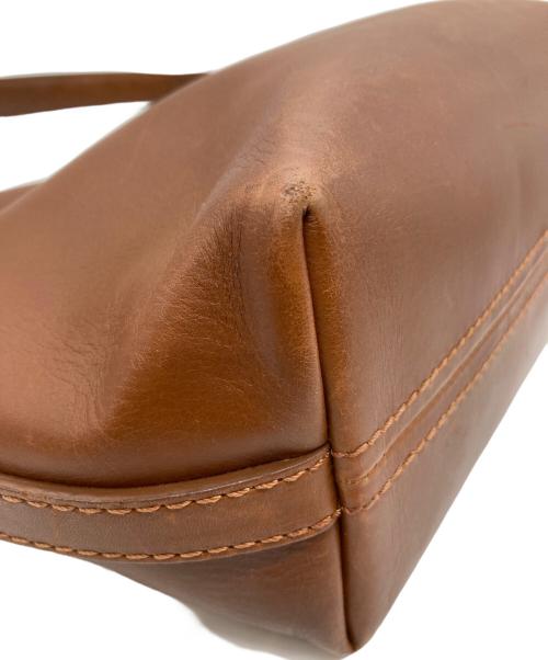 HIROFU（ヒロフ）HIROFU (ヒロフ) レザーセミショルダーバッグ ブラウンの古着・服飾アイテム