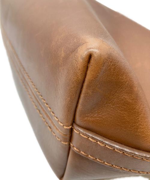 HIROFU（ヒロフ）HIROFU (ヒロフ) レザーセミショルダーバッグ ブラウンの古着・服飾アイテム