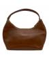 HIROFU (ヒロフ) レザーセミショルダーバッグ ブラウン：10000円