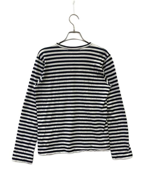 PLAY COMME des GARCONS（プレイコムデギャルソン）PLAY COMME des GARCONS (プレイコムデギャルソン) 長袖カットソー ブラック×ホワイト サイズ:Ｌの古着・服飾アイテム