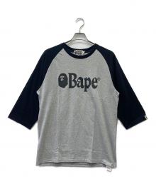 A BATHING APE（ア ベイシング エイプ）の古着「長袖カットソー」｜ブラック×グレー