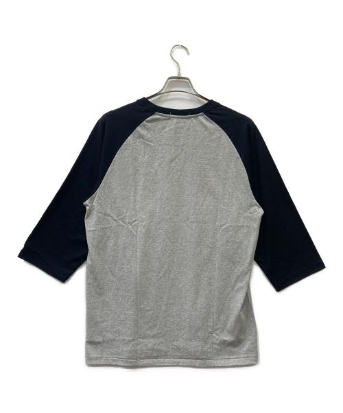 A BATHING APE（ア ベイシング エイプ）A BATHING APE (ア ベイシング エイプ) 長袖カットソー ブラック×グレー サイズ:Ｌの古着・服飾アイテム