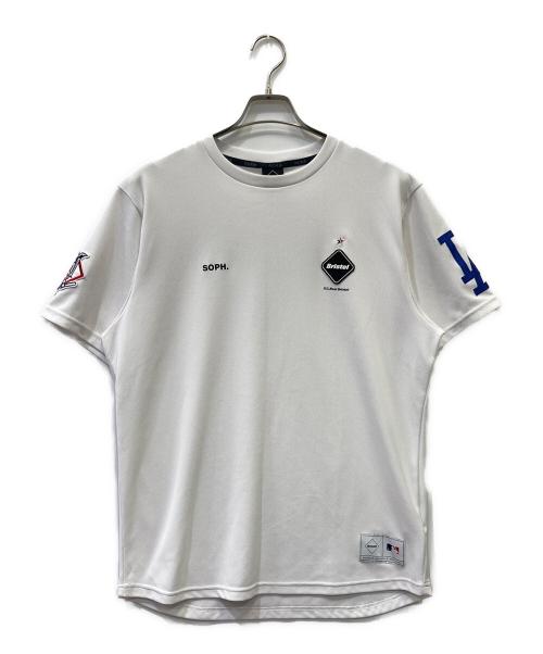 F.C.Real Bristol（エフシーレアルブリストル）F.C.Real Bristol (エフシーレアルブリストル) MLB (エムエルビー) 半袖カットソー ホワイト サイズ:Ｌの古着・服飾アイテム