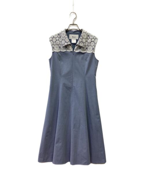 Rene（ルネ）Rene (ルネ) ノースリーブ・キャミソールワンピース ブルー×ホワイト サイズ:XSの古着・服飾アイテム