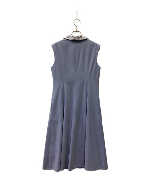 Rene（ルネ）Rene (ルネ) ノースリーブ・キャミソールワンピース ブルー×ホワイト サイズ:XSの古着・服飾アイテム