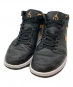 NIKEナイキ）の古着「AIR JORDAN 1 MID」｜ブラック×ゴールド