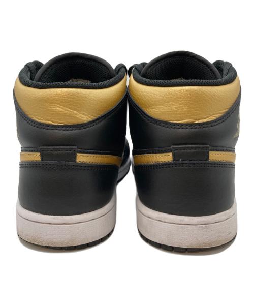 NIKE（ナイキ）NIKE (ナイキ) AIR JORDAN 1 MID ブラック×ゴールド サイズ:26.5の古着・服飾アイテム