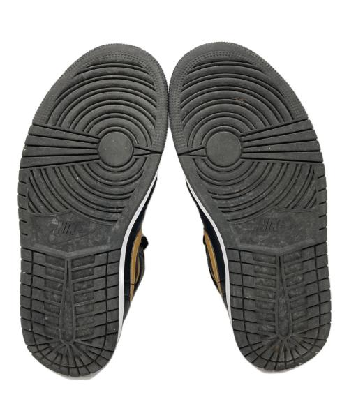 NIKE（ナイキ）NIKE (ナイキ) AIR JORDAN 1 MID ブラック×ゴールド サイズ:26.5の古着・服飾アイテム