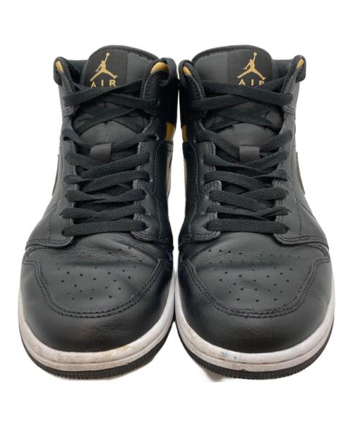 NIKE（ナイキ）NIKE (ナイキ) AIR JORDAN 1 MID ブラック×ゴールド サイズ:26.5の古着・服飾アイテム