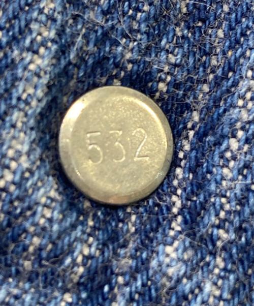 LEVI'S（リーバイス）LEVI'S (リーバイス) ストライプデニムパンツ USA製 84年製 ボタン裏532 ブルー サイズ:W28の古着・服飾アイテム