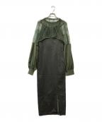 Ezickエジック）の古着「長袖ワンピース」｜グリーン