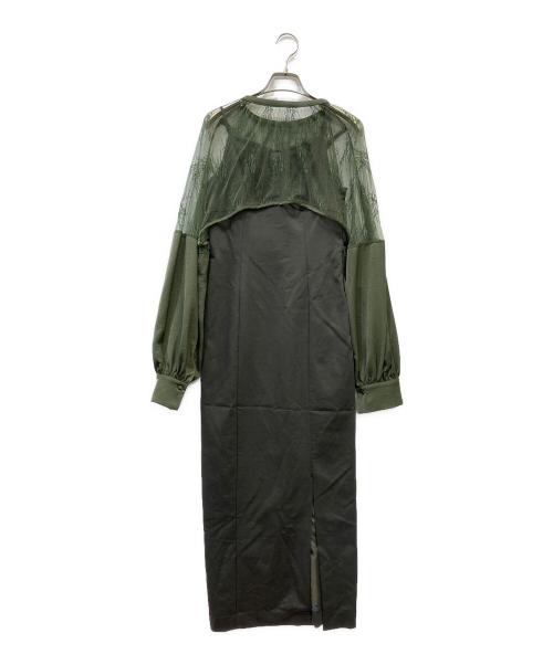 Ezick（エジック）Ezick (エジック) 長袖ワンピース グリーン サイズ:Fの古着・服飾アイテム