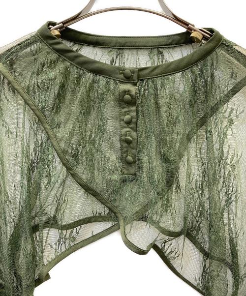 Ezick（エジック）Ezick (エジック) 長袖ワンピース グリーン サイズ:Fの古着・服飾アイテム