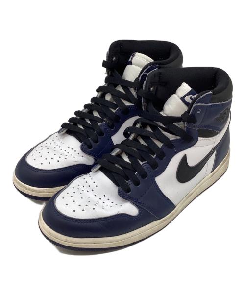NIKE（ナイキ）NIKE (ナイキ) AIR JORDAN 1 RETRO HIGH OG MIDNIGHT NAVY ホワイト×ネイビー サイズ:26.5の古着・服飾アイテム