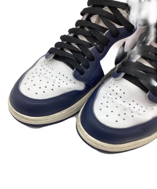 NIKE（ナイキ）NIKE (ナイキ) AIR JORDAN 1 RETRO HIGH OG MIDNIGHT NAVY ホワイト×ネイビー サイズ:26.5の古着・服飾アイテム