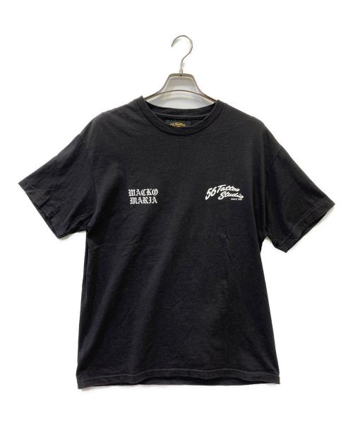 WACKO MARIA（ワコマリア）WACKO MARIA (ワコマリア) 56 TATTOO STUDIO (56 タトゥースタジオ) 半袖カットソー ブラック サイズ:Lの古着・服飾アイテム