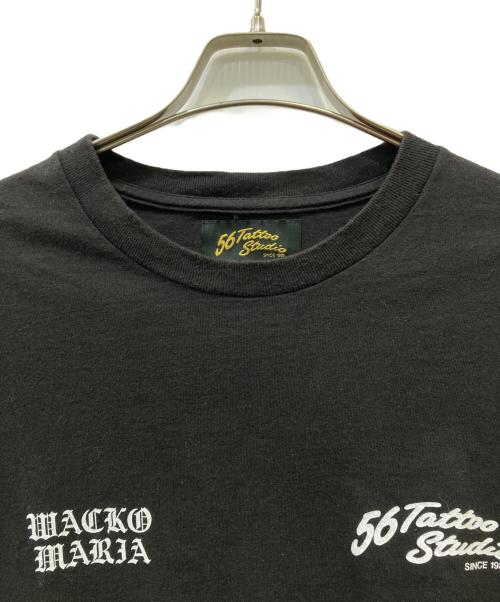 WACKO MARIA（ワコマリア）WACKO MARIA (ワコマリア) 56 TATTOO STUDIO (56 タトゥースタジオ) 半袖カットソー ブラック サイズ:Lの古着・服飾アイテム