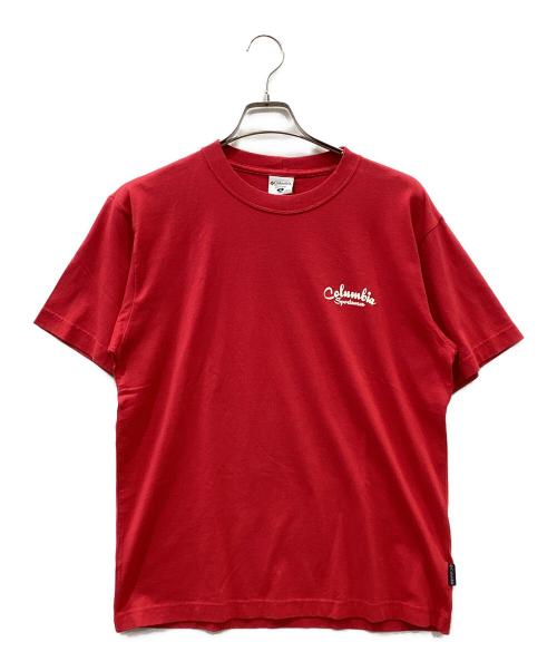 Columbia（コロンビア）Columbia (コロンビア) 半袖カットソー レッド サイズ:Ｍ 未使用品の古着・服飾アイテム