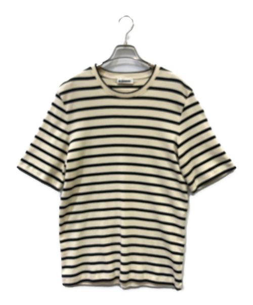 JIL SANDER+（ジルサンダープラス）JIL SANDER+ (ジルサンダープラス) 半袖カットソー アイボリー×ブラック サイズ:Lの古着・服飾アイテム