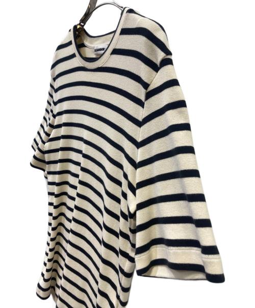 JIL SANDER+（ジルサンダープラス）JIL SANDER+ (ジルサンダープラス) 半袖カットソー アイボリー×ブラック サイズ:Lの古着・服飾アイテム