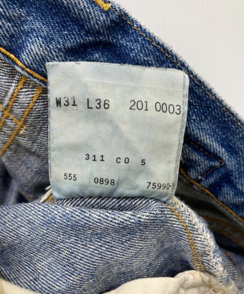 LEVI'S（リーバイス）LEVI'S (リーバイス) デニムパンツ 201XX 赤タブ ボタン裏555印刻 米国製 スカイブルー サイズ:W31の古着・服飾アイテム