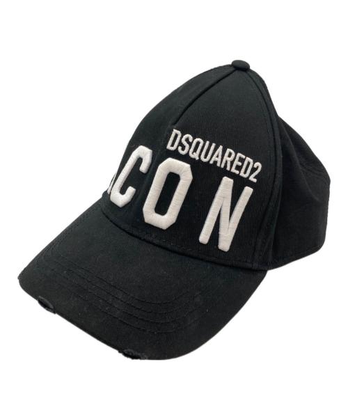 DSQUARED2（ディースクエアード）DSQUARED2 (ディースクエアード) キャップ ブラックの古着・服飾アイテム