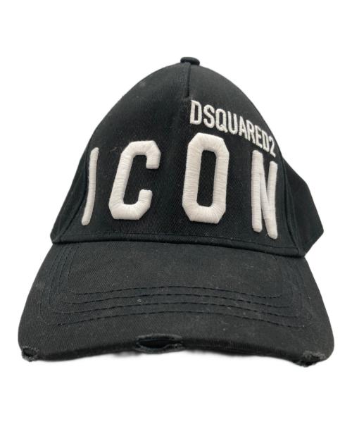 DSQUARED2（ディースクエアード）DSQUARED2 (ディースクエアード) キャップ ブラックの古着・服飾アイテム
