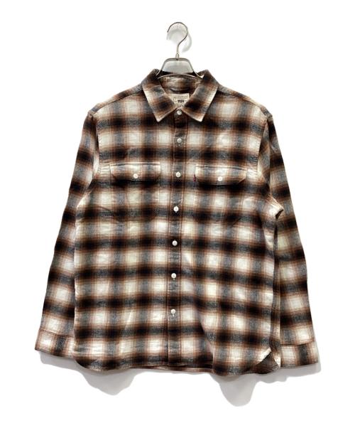 LEVI'S（リーバイス）LEVI'S (リーバイス) 長袖シャツ ブラウン×グレー サイズ:L 未使用品の古着・服飾アイテム