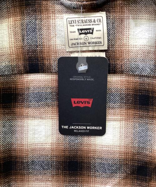 LEVI'S（リーバイス）LEVI'S (リーバイス) 長袖シャツ ブラウン×グレー サイズ:L 未使用品の古着・服飾アイテム