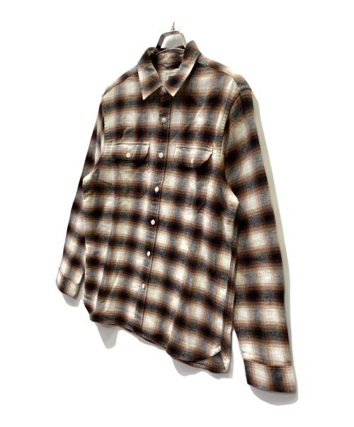 LEVI'S（リーバイス）LEVI'S (リーバイス) 長袖シャツ ブラウン×グレー サイズ:L 未使用品の古着・服飾アイテム
