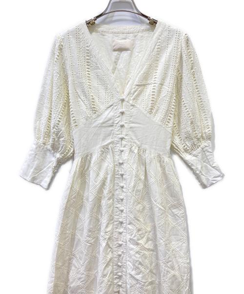 Ameri（アメリ）Ameri (アメリ) 長袖ワンピース アイボリー サイズ:Freeの古着・服飾アイテム