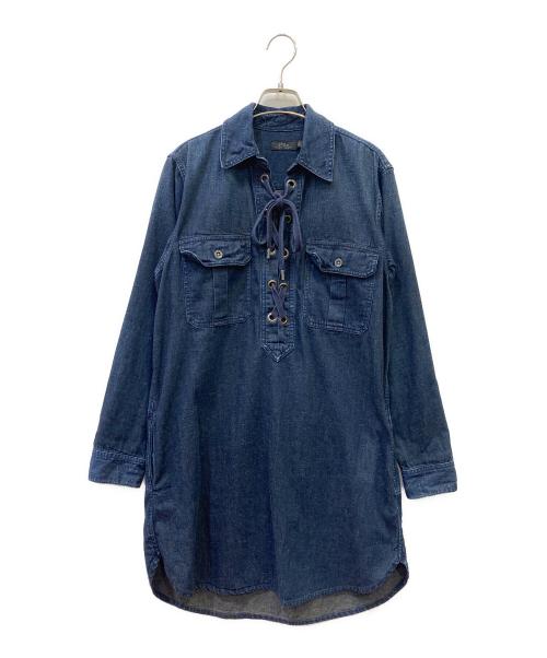 POLO RALPH LAUREN（ポロ・ラルフローレン）POLO RALPH LAUREN (ポロ・ラルフローレン) 長袖ワンピース ネイビー サイズ:Mの古着・服飾アイテム