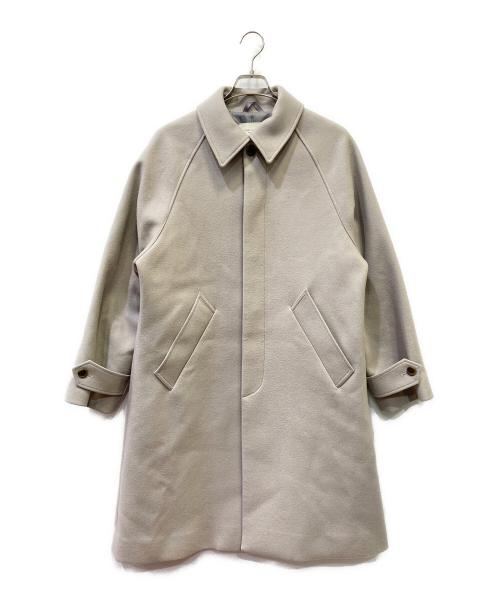PUBLIC TOKYO（パブリックトウキョウ）PUBLIC TOKYO (パブリックトウキョウ) 140sメルトンオーバーサイズステンカラーコート アイボリー サイズ:Mの古着・服飾アイテム